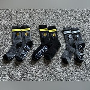 NWOT Youth Indiana Pacers Socks Lot of 3 Sz YM